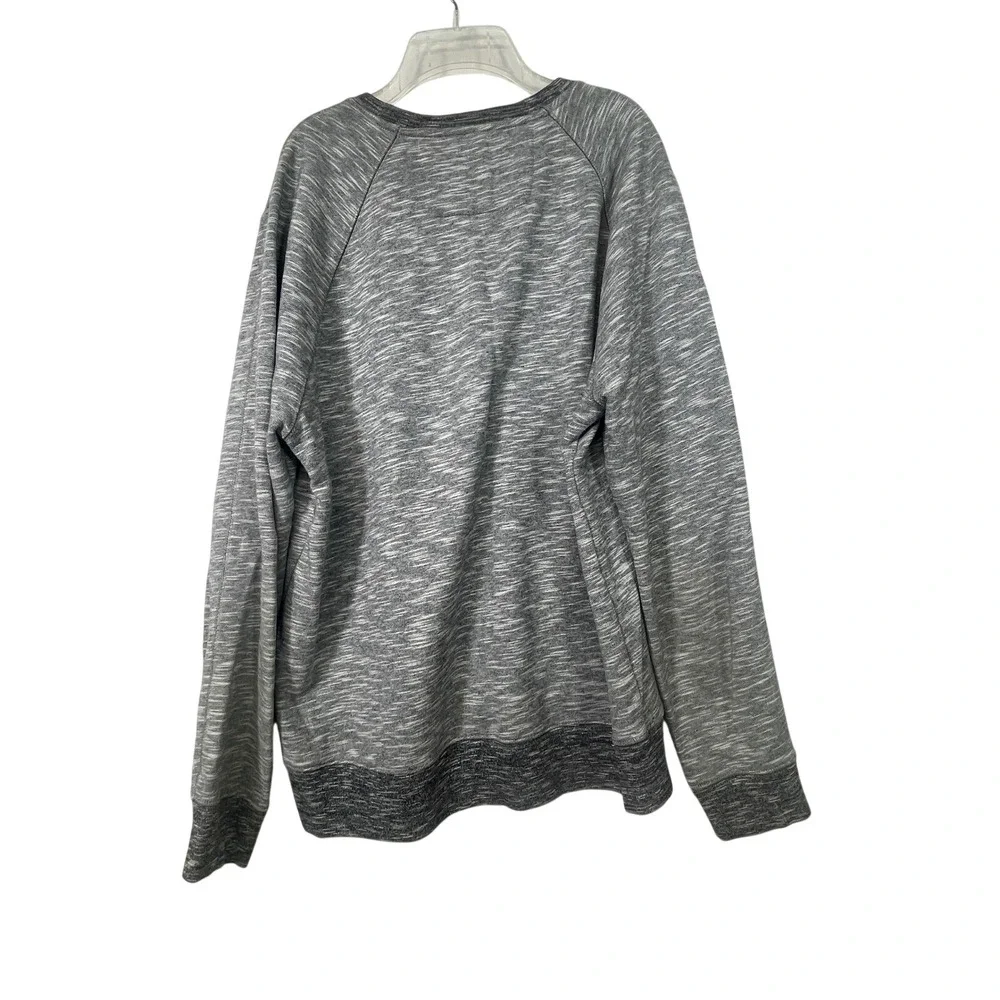 Banana Republic Men's L Gray Heathered Crew Neck Long Sleeve Sweatshirt‎